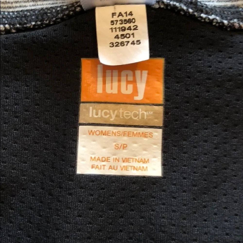 Euc Lucy Lucy-Tech Ls Stripedtee W/ Ruchingsmall — image 4 of 8